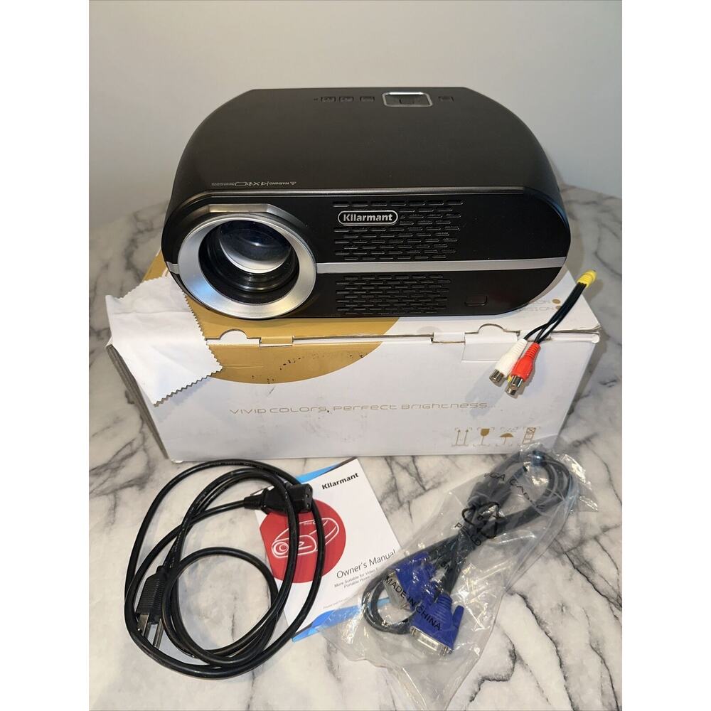 Kllaant Gp100 Home Theater Movie Projector Upto 180" Screen Share USB MobileLink